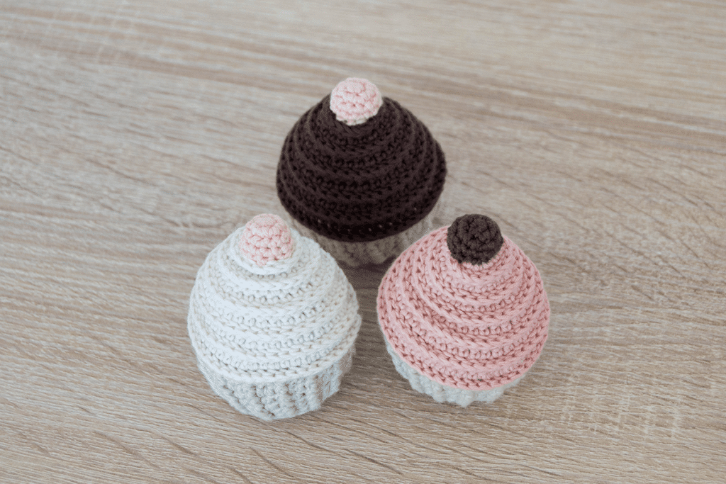 hæklede cupcakes