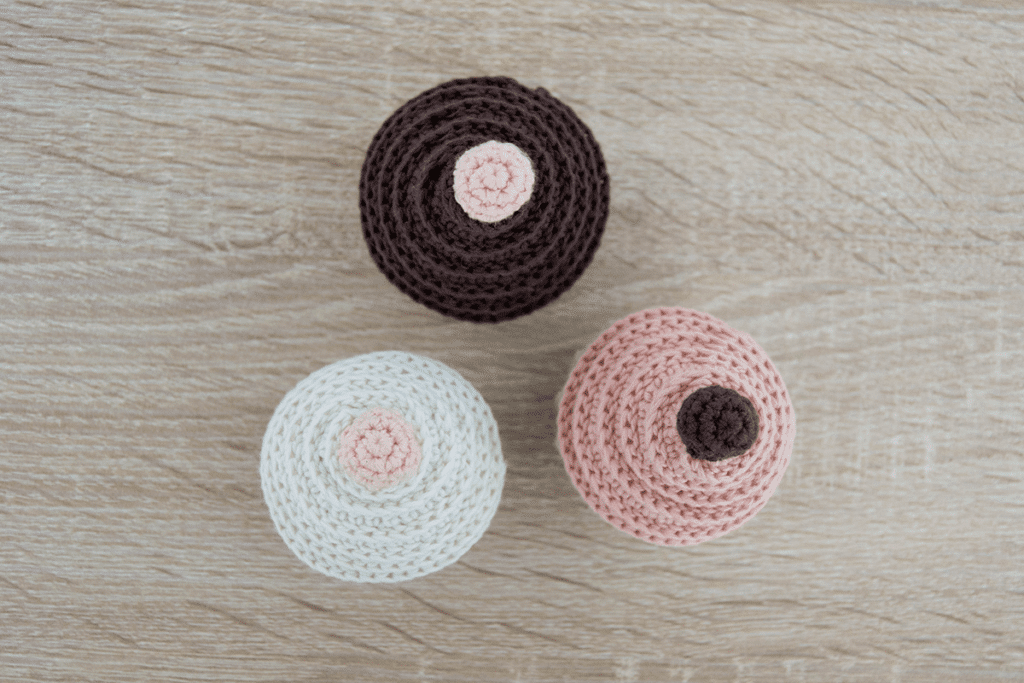 hæklede cupcakes