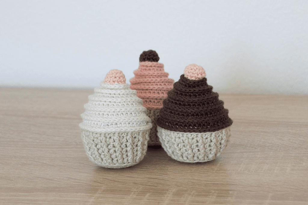 hæklede cupcakes